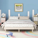 Modern Design Full Floating Platform Bed Frame for White Washed Color W697123291