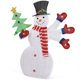 Lighted Snowman Christmas Yard Decorations, Pre-lit 2D Snowman Waving Hands with 170 LED Warm White 54478455