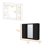 Draco Medicine Cabinet, Mirror, Double Door, One External Shelf B128P148704