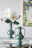 47x47x31.5" Round Dining Table with Elegant Floral Design and Mirrored Silver Finish W2078P248208