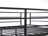 198*143*182cm With Table Shelf Elevated Bed Iron Bed Black 26471128