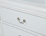 1pc White Finish Two Drawers Louis Philip Nightstand Solid Wood Contemporary & Simple Style B01181968