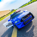 ZNTS 12V Kids Ride On Car ,Police sports car,2.4GHZ Remote Control,LED Lights,Siren,Microphone,Blue 33746800