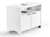White Melamine Particleboard Bathroom Wall Cabinet 603060cm Grille 2 Door Storage Vanity Cabinet 65359643