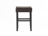 30-inch Bonded Leather Backless Bar Stool , Brown WF530928BRN