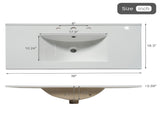 36 Inch Single Sink Bathroom Vanity with ceramic Top, MDF Cabinet, Soft Close Doors, Divided N729P417256N
