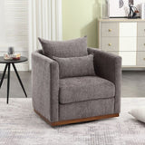 ZNTS COOLMORE Swivel Chair, Comfy Round Accent Sofa Chair for Living Room, 360 Degree Swivel W395P198273