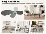 Contemporary rotatable cocktail table solid rubber wood legs, 360 degree rotating coffee table W2899P372753