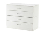 MDF Wood Simple 4-Drawer Dresser White 62425623