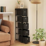 Modern Minimalist Chest of Drawers - 5 Drawers Countertop, Industrial Wood Top, Versatile as Side 52539284