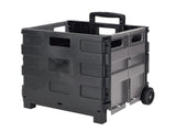 Collapsible Utility Cart, Plastic, Black, 16.5