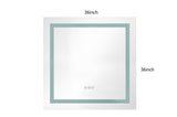 ZNTS LED Bathroom Mirror "x " with Front and Backlight, Large Dimmable Wall Mirrors with Anti-Fog, W928P177793