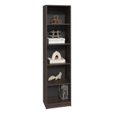 Bookcase Compact Bookshelf with Multiple Shelves, Dark Walnut / Black Wengue B097P350331