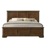 Maderne Traditional Wood Panel Bed with Dresser, Mirror, Two Nightstands, King size T2574P204889
