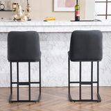 Set of 2,Modern Upholstered Bar Stool with Button-Tufted Backrest, Counter Height Chair with Sturdy W1901P225272