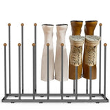 ZNTS Boot Rack Organizer for 8 Pairs, Free Standing Boot Storage Metal Shoe Rack Fit for Tall Boots 37432276