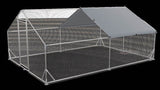 ZNTS Large Metal Chicken Coop Walk-in Poultry Cage Hen Run House Rabbits Habitat Cage Spire Shaped Coop 04013074