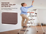 5Step Ladder, Folding Step Stool with Wide Anti-Slip Pedal, Sturdy Steel Ladder, Convenient W2717P546731