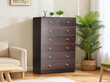 Brown particleboard with a textured melamine finish, 66*40*131cm, 52 drawer cabinet, matte gold 50861733
