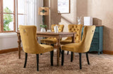 ZNTS Modern, High-end Tufted Solid Wood Contemporary Velvet Upholstered Dining Chair with Wood Legs 02045627