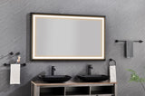 84 x 48 Inch LED Bathroom Mirror with Aluminum Frame, Wall Mounted Vanity Mirror, Anti-Fog, Memory, W2287P279143