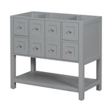 36'' Bathroom Vanity without Sink,Free Standing Vanity Set with 4 Drawers& Soft Closing Doors,Solid WF317175AAE