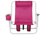 2 Pack 4-Position Adjustable Folding Beach Chairs, Heavy Duty Steel Frame 84208198