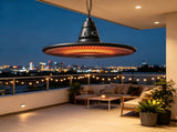 1500W Infrared Outdoor Heater with Remote Control Black 57011244