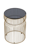 ET901 Modern Contemporary Metal Nested base and Tinted tempered glass top material 21" Height End B009P306193