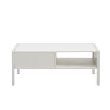 40.16" Rattan Coffee table, sliding door for storage, metal legs, Modern table for living room , 60773327