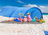 Extra-large camping beach tent suitable for 4-8 people, UV protection, comes with ground spikes and 60056679