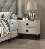 Bedroom Furniture Contemporary Look Cream Color Nightstand Drawers Bed Side Table plywood HSESF00F5456