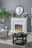 30"x30" Round Hand Carved Rose Antique Mirror Frame, Mirror for Live space, Bathroom, Entryway W2078126751