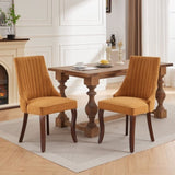 Rayon Cloth Flocking Linen Dining Chairs Channel Kitchen Dinner Chair Comfy Fabric Upholstered W1143P190236