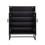 5-Tier Shoe Storage Cabinet, Wooden Shoe Cabinet with Doors Modern Shoe Organizer with Open Shelves W1321P151573