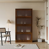 ZNTS Bookcase Contemporary Closed Back Glass Doors Office Storage Cabinet Floor-to-Ceiling Low Cabinet W1778134137