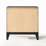 Wooden Nightstand with 2 Drawers in Weathered Gray Finish B016P253581