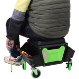 Heavy Duty Mechanic Stool 330lbs Load Capability, Garage Stool Wheels, Rolling Creeper 31171918