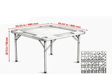 35.4" Square Mahjong Table, 4-Player Folding Card Table with 4 Cup Holders & 4 Chip Trays, Portable 38742553