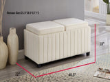 45 inch Wide Contemporary Square CubeStorage Ottoman Bench, Storage Bench with coffee tray,coffee W2082130361