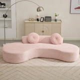 105.5''Curved Sofa, Modern Minimalist Sofa, Cloud Couch Sofa 3-4 W2108P196836
