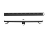 28 Inch Linear Shower Drain with Removable Brick Patterned Grate Cover, 304 Stainless Steel Shower 77812055