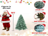 Artificial 5ft Blue green Tint Christmas Tree with 854 PE/PVC Mixed Branch Tips, memory wireiron 97648024