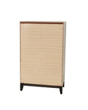 Bedroom Furniture Rustic Grey Oak Simple 1pc Tall Chest 5-Drawers Storage Solidwood Chest B011P250826