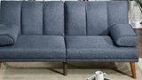 Navy Polyfiber 1pc Adjustable Sofa Living Room Furniture Solid wood Legs Plush Couch HS00F8517-ID-AHD
