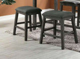Modern Contemporary Dining Room Furniture Chairs Set of 2 Counter Height High Stools Grey Finish B01164105