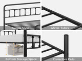 Metal Bed Frame,Full Size Bed Frame with Headboard,Structurally Stable, Under Bed Storage,No Box W311P388949