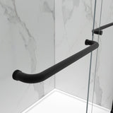 56-60" x 72" Tempered Glass, Aluminum Frame Double Sliding Shower Door, 1/4" , Stainless Steel T3736P351198