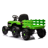 ZNTS Ride on Tractor with Trailer,24V Battery Powered Electric Tractor Toy, 200w*2motor W1396P144514