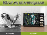 Black Wooden Golf Bag Storage Rack 76862665